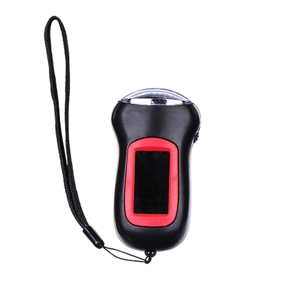 Фонарик с ручкой для экстренного освещения, Водонепроницаемый миниатюрный светодиодный фонарь на солнечной батарее для скалолазания, Походов, Кемпинга