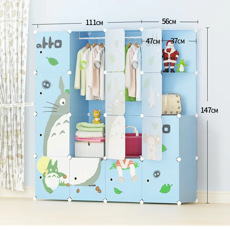 Детский гардероб, милый детский портативный шкаф, шкаф для спальни, шкаф для одежды, подвесная стойка для хранения, органайзер-кубик