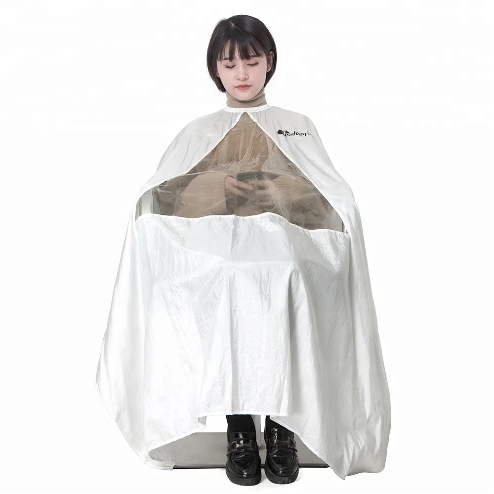 Парикмахерское платье для стрижки прозрачная накидка из ПВХ с окошком просмотра текста салонная