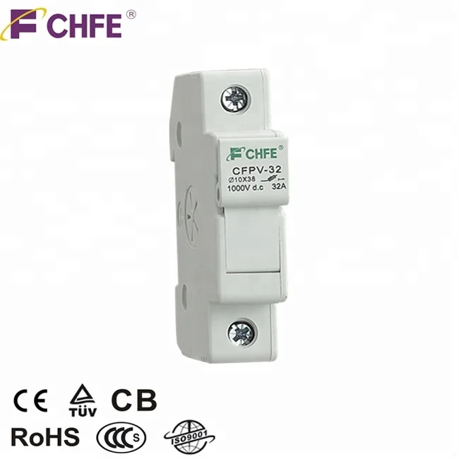 
(TUV,CE,CB,RoHS) 10X38 1-32A 1000V DC Держатель предохранителя gPV 