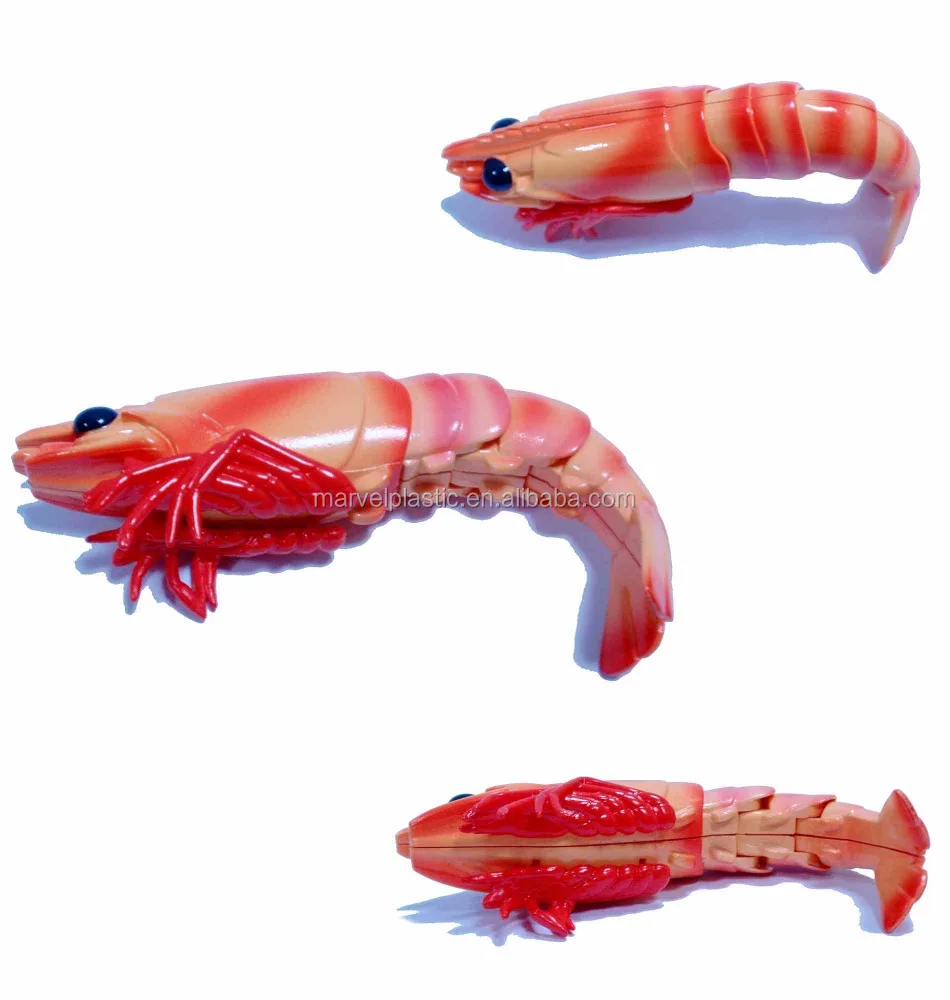 Ocean miniature plastic shrimp figure toy