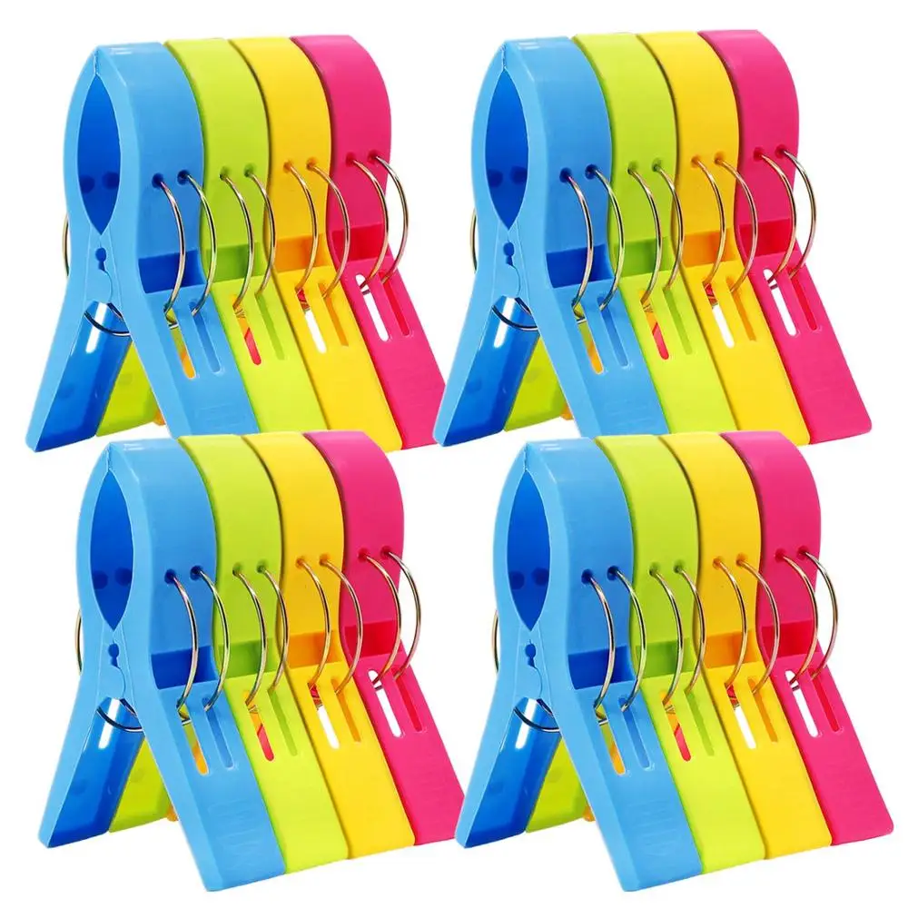 Beach Towel Clips In Bright Colors Jumbo Size Beach Chair Towel Clips Keep Your Towel From Blowing Away