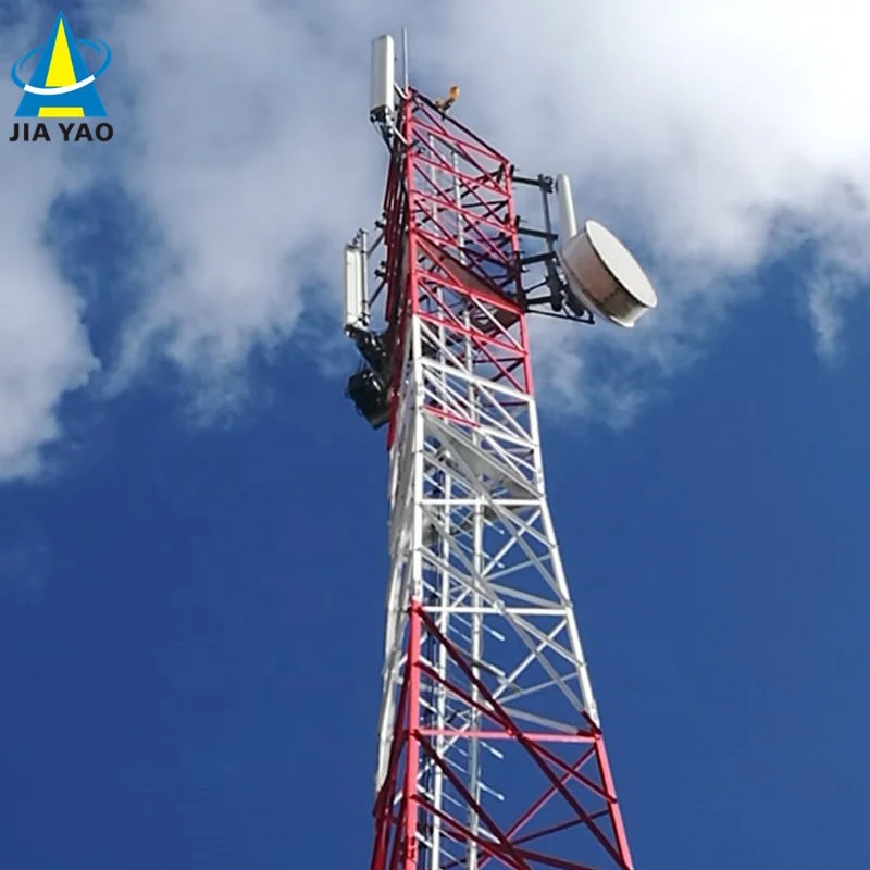 3 Leg Triangle Free Standing Cell Angle Lattice Galvanized Steel Telecom Communication Telecommunication Mast Tower