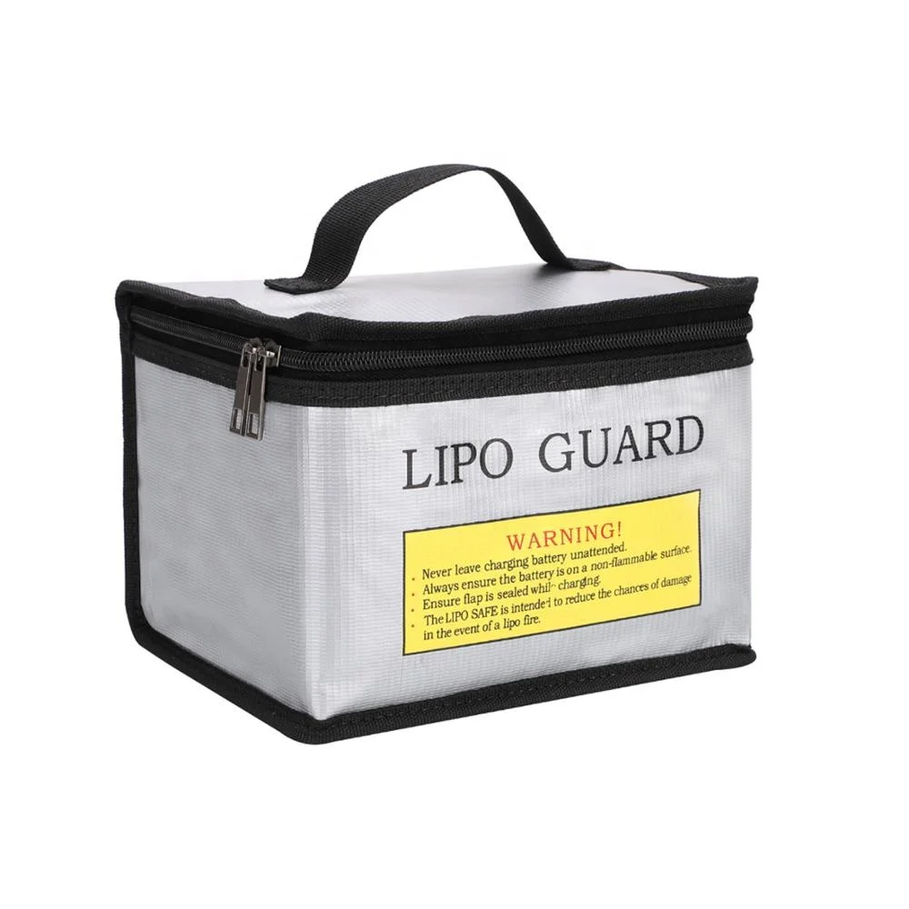 Double Zipper Anti-Explosion Small Size Fireproof Lipo Battery Safe Guard Bag