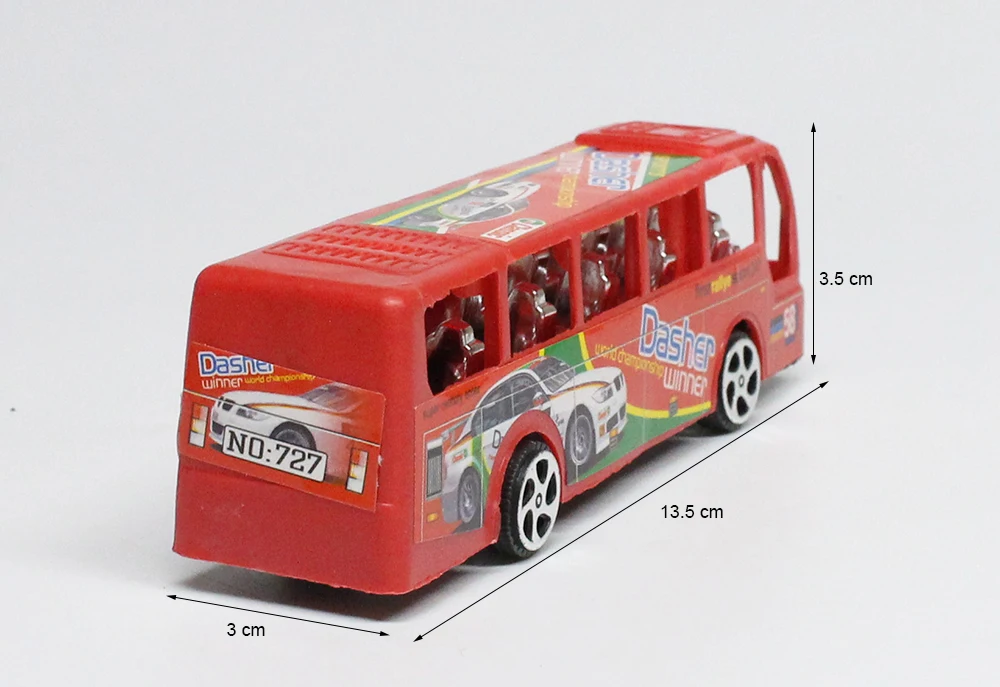 Autobús De Juguete De Dos Pisos - Modelo En Miniatura De Aleación, Con Ruedas, Para Niños A Partir De 3 Años (Color Rojo)