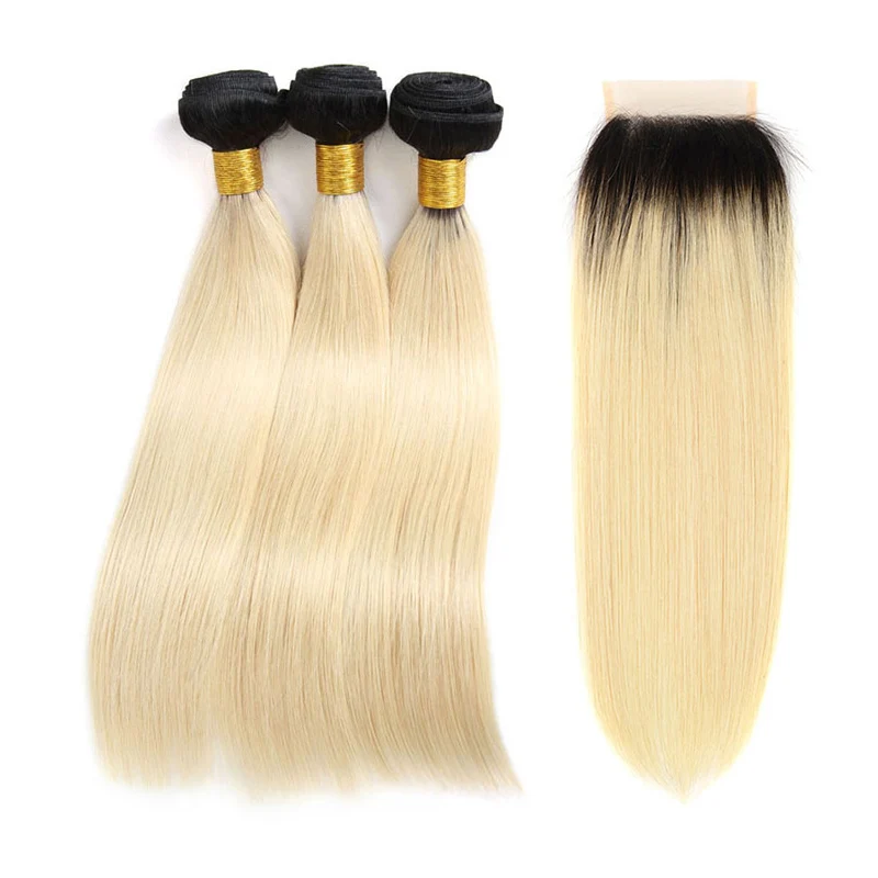 dark roots blonde hair weave