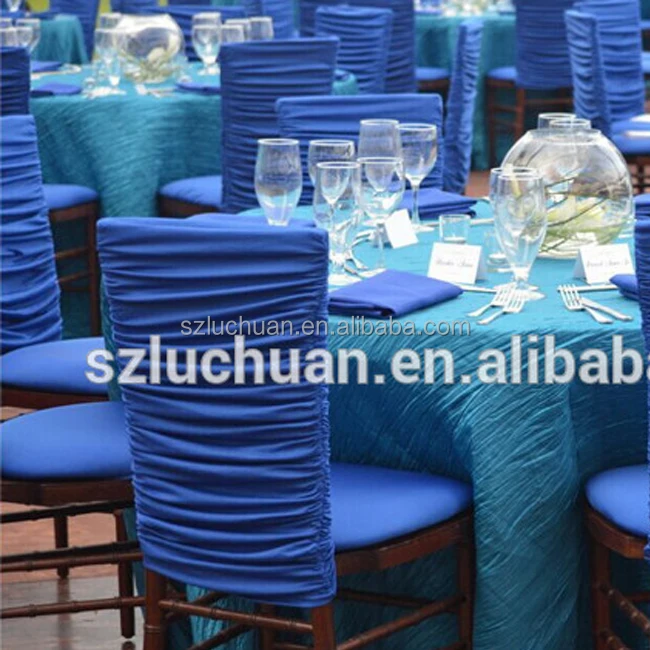 Royal Blue Wedding Stretch Chair Covers And Tablecloth Buy Chair