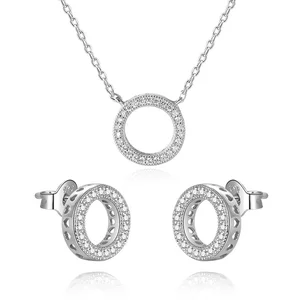 POLIVA 925 Silver Necklace Earring Sets High Quality Rhodium Plating Zircon for Weddings Gifts Direct China Supplier Wholesale