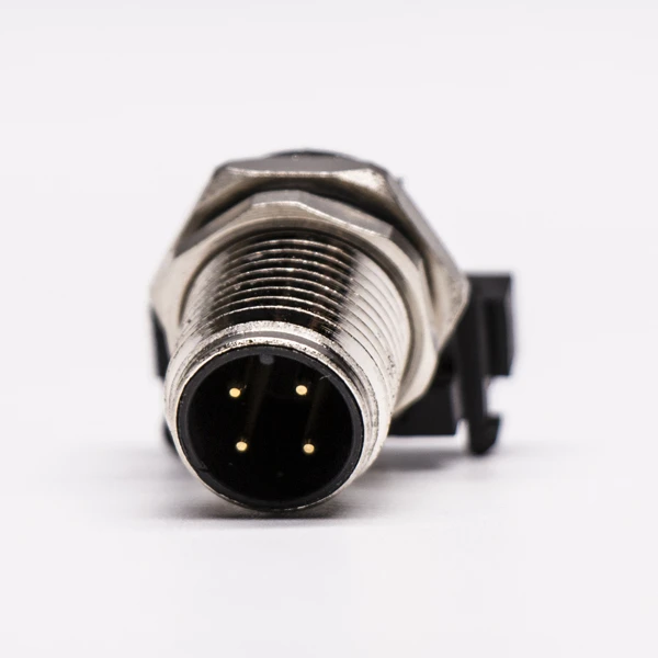 PCB Mount Circular a B D Code Male M12 Pcb Right Angled for 3 4 5 8 10 12 17 Pin for Waterproof 90 Degree Connector