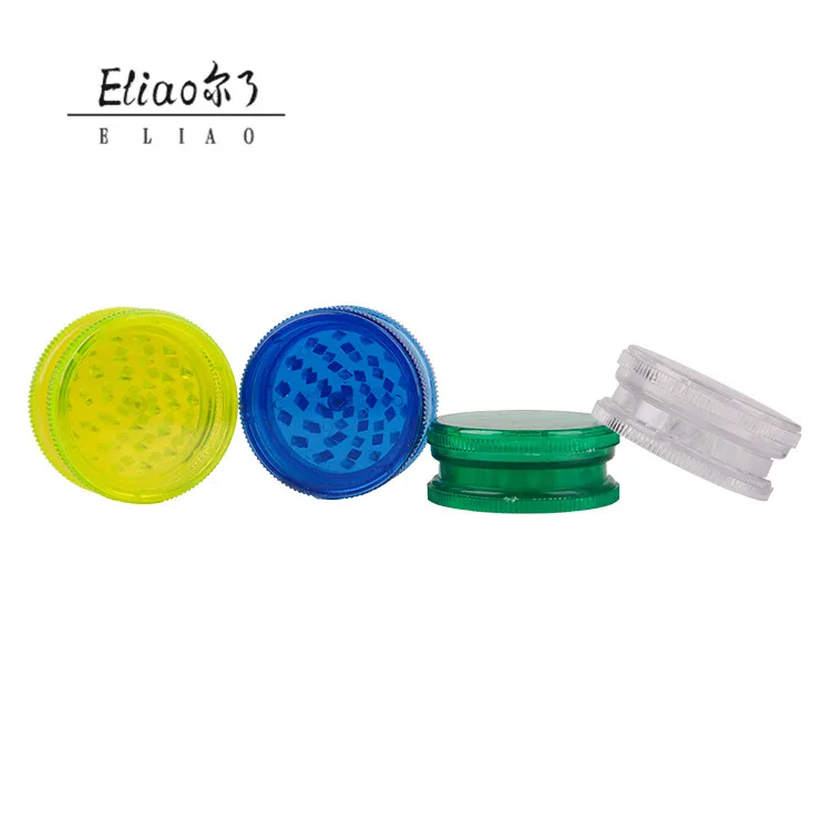 Erliao 60 мм 3 части, акриловые зубы для протезирования, жернов для дисплея коробки упаковки табака пластичная дробилка оптовая продажа