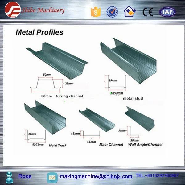 C and U Profile Structural Steel Section Light Steel Framing Machine Steel Stud Making Machine