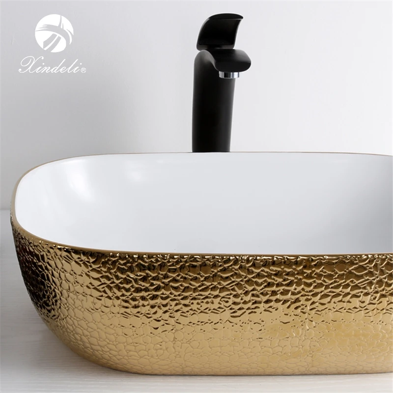 Wholesale Rectangular Electroplated White Gold Color Above Counter ...