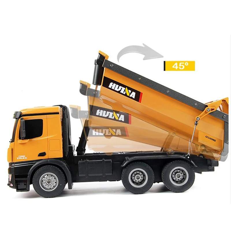 HuiNa 1573 メタル 1/14 10ch 2.4G RCダンプトラック 6輪 充電約4時間