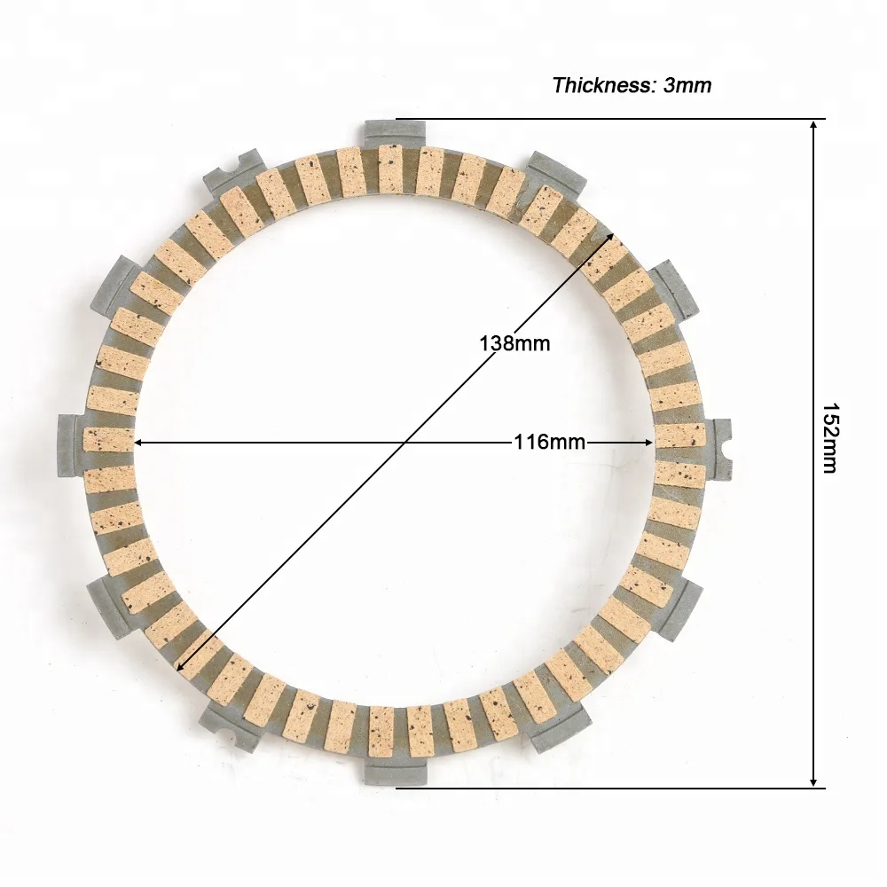 3mm Thickness Motorcycle Paper Based Clutch Plate for