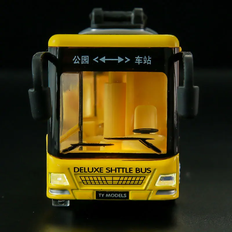 Mini Scale Toy School Bus 3d Custom Metal Plastic Toy Bus for Kids Play
