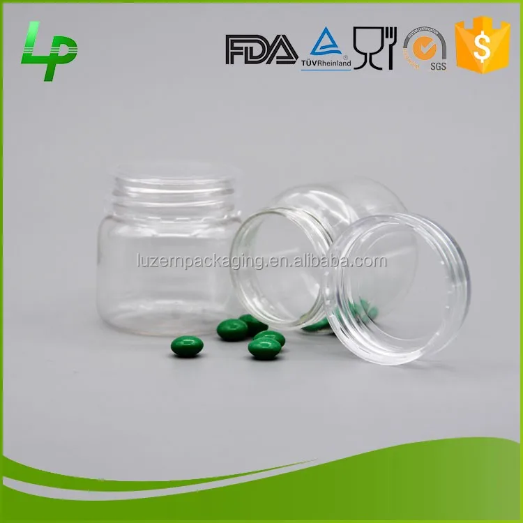 40 мл Eco-Friendly PET Clear Таблетки Бутылки С Винтовой Крышкой