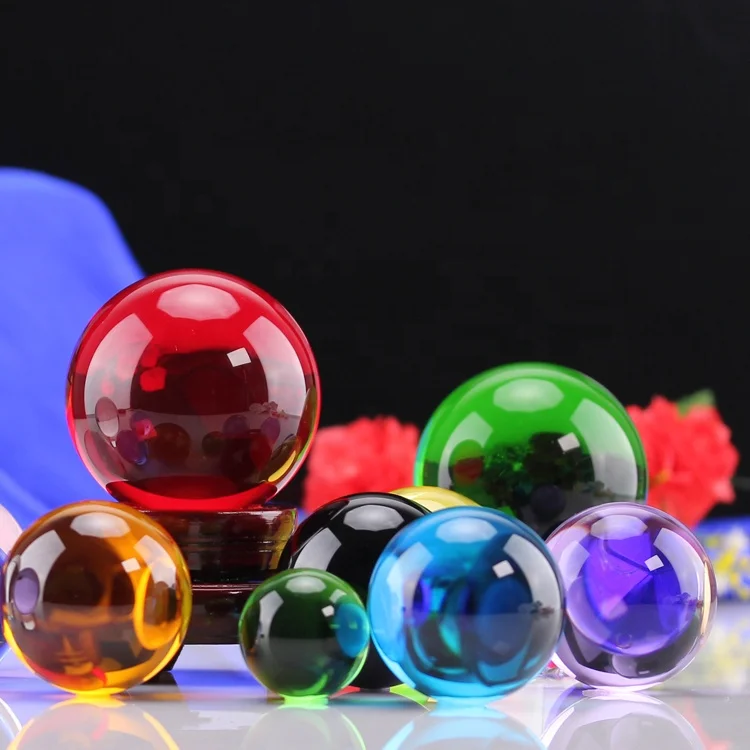 Home Decor Ball Centerpiece 60mm Colorful K9 Seven Color Crystal Ball|  Alibaba.com