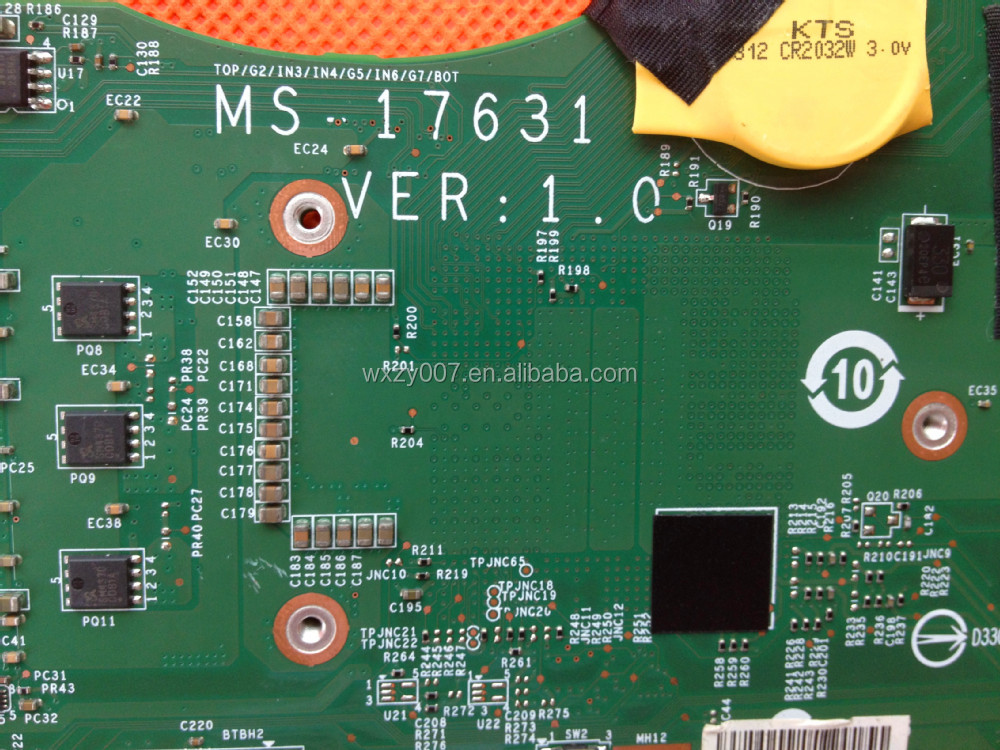 MSI GT70 MS-1763 ノートPCマザーボード MS-17631 VER:1.1 PGA947 対応