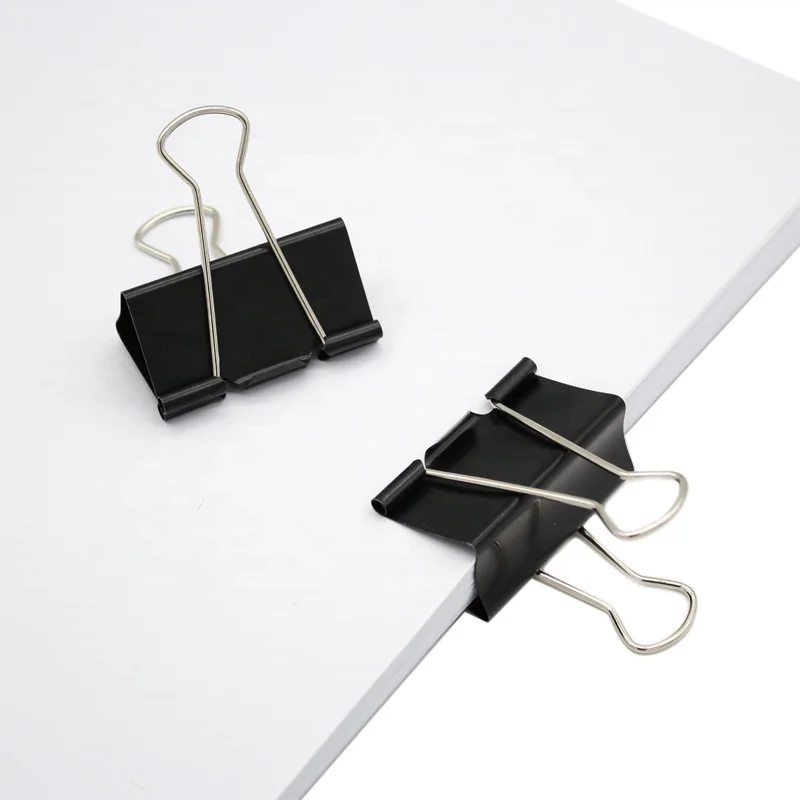 Small MOQ Extra Large Binder Clips 2inch Width 51mm Big Paper Clamps Metal Fold Back Clips for School Office
