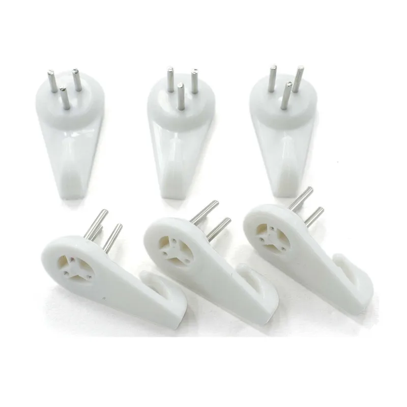 Prodigy Pin Hard Wall Hook Plastic Picture Hanging Frame Hanger  Multifunctional Adhesive Clothing Hook for Home Use