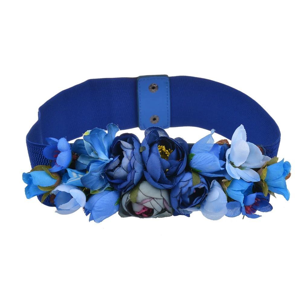 Female Wide Waist Belt With Artificial 