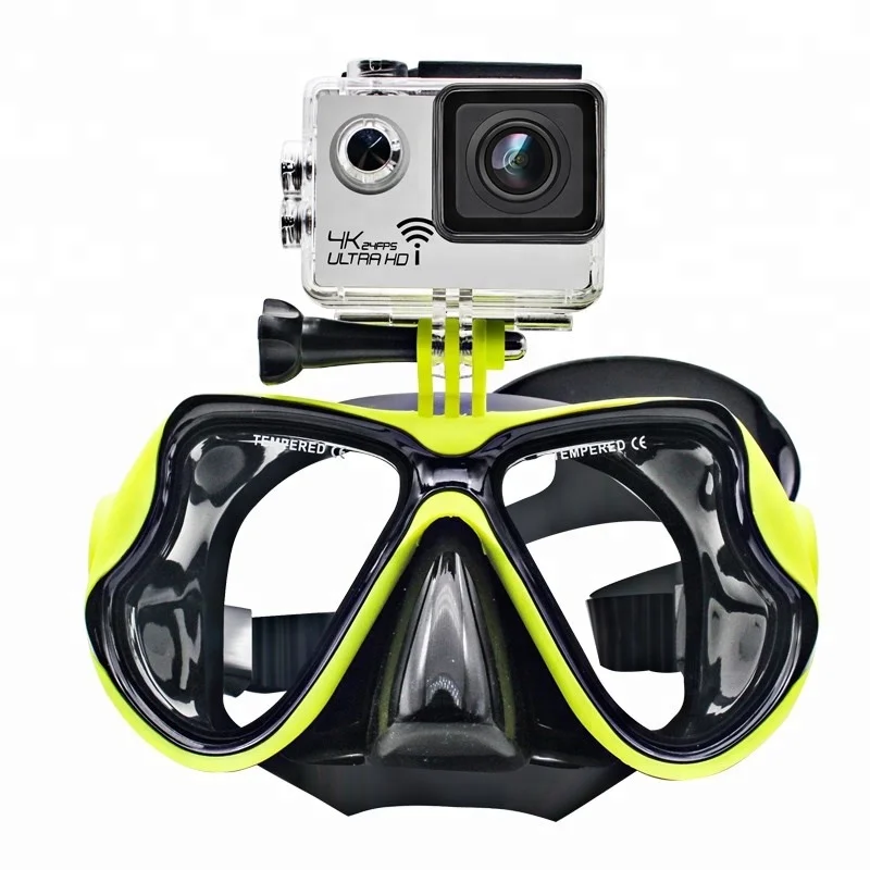 180 Wide View Camera Mount Scuba Diving Mask With Silicone Strap Buy