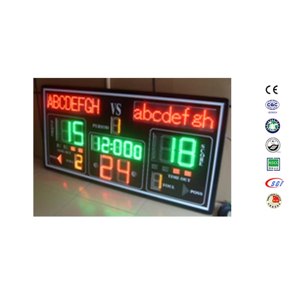 LEDバスケットボールスコアボード屋外多機能大型スポーツスコア