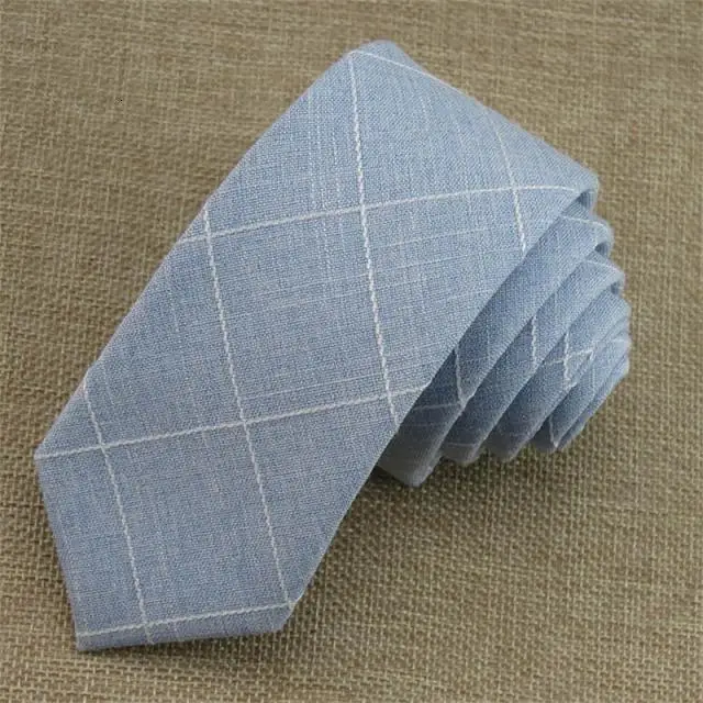 Checked Design Brushed Cotton Men's Tie