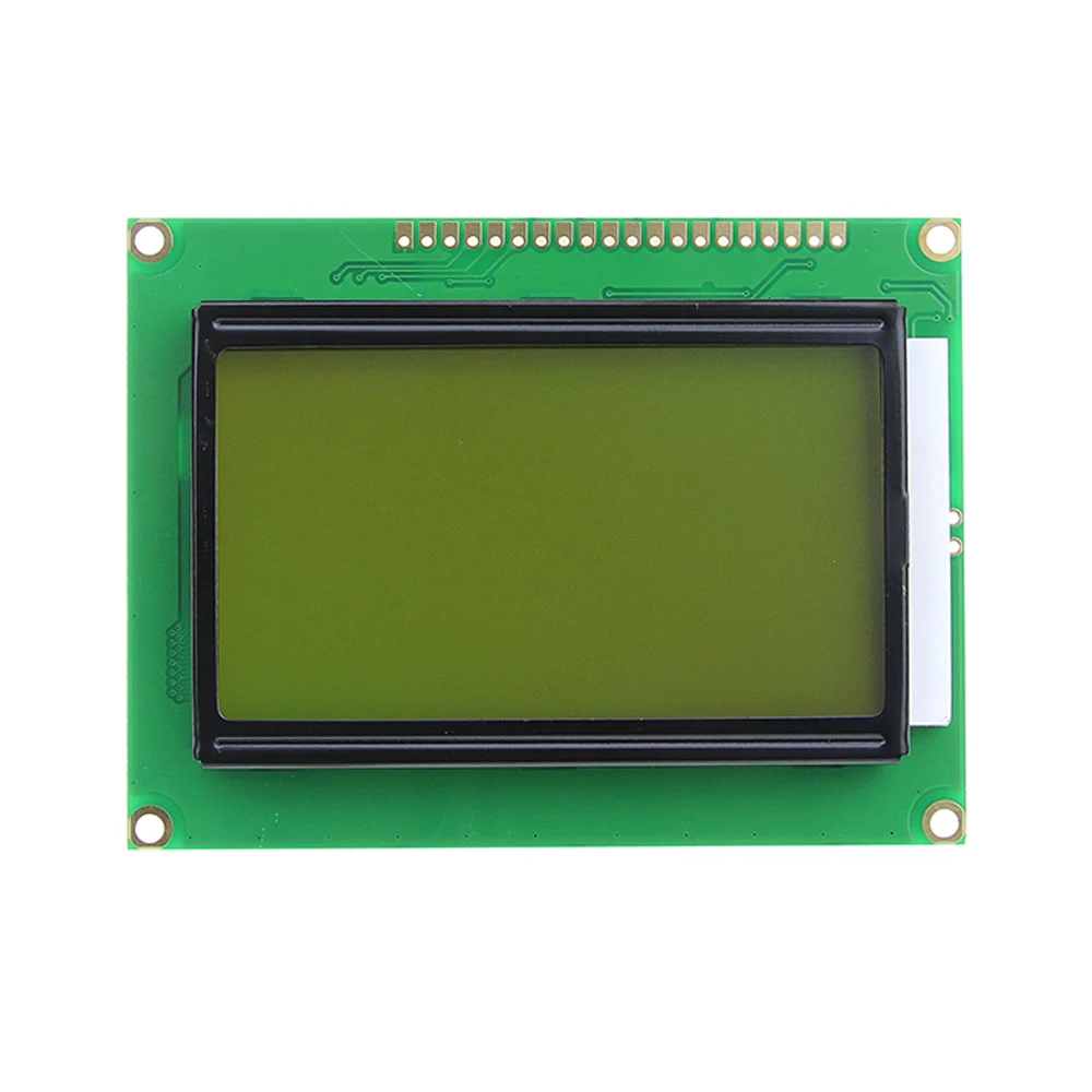 1 x ST7920 5V 12864 128x64 Dots Graphic LCD Yellow green Backlight 