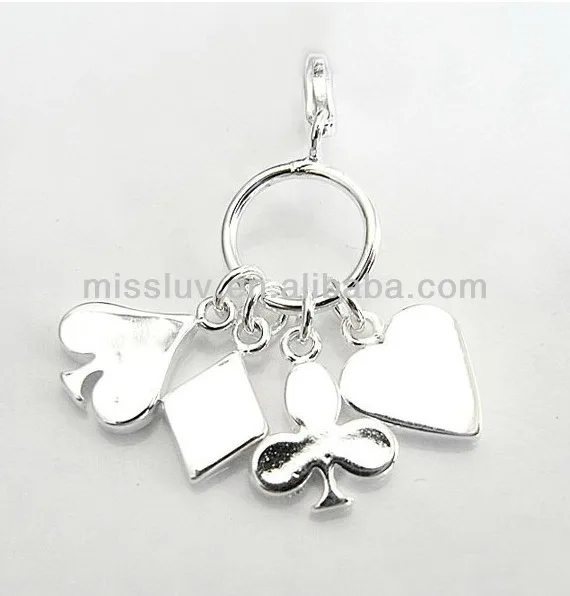 スペード · ハート · ダイヤモンドPokerトランプペンダント、赤ハート