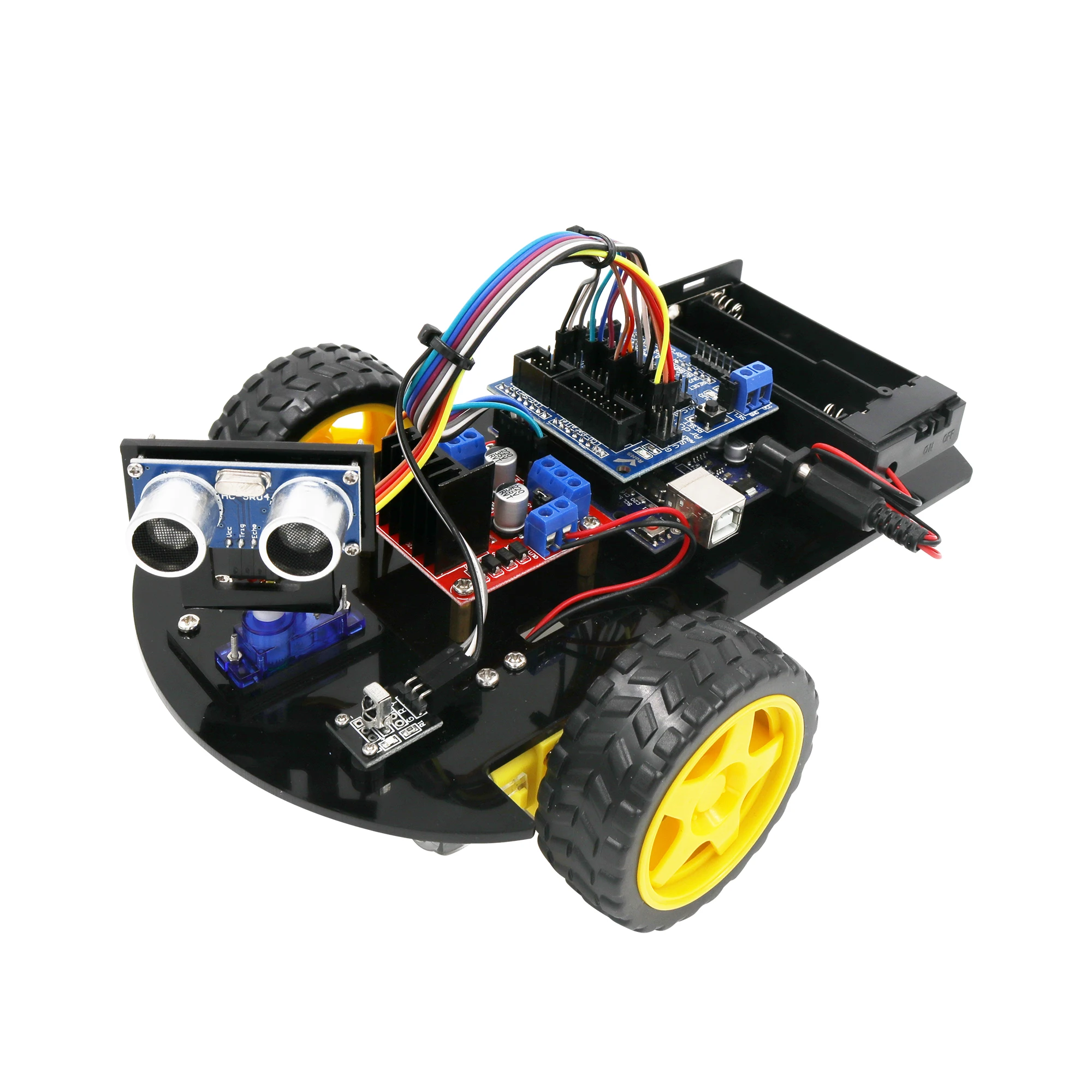 Avoidance Tracking Motor Smart Robot Car Chassis Kit 2WD Ultrasonic ArduinWTDE 