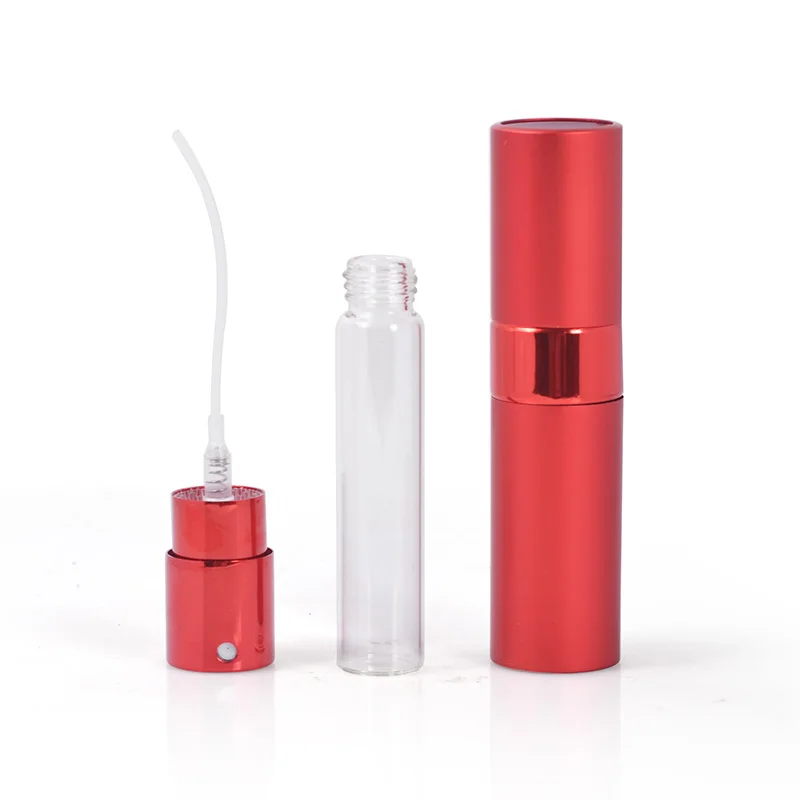 MUB Mini 8ML Twist up Refillable Perfume Atomizer Empty Pocket Sized Aluminum Perfume Spray Bottles Wholesale