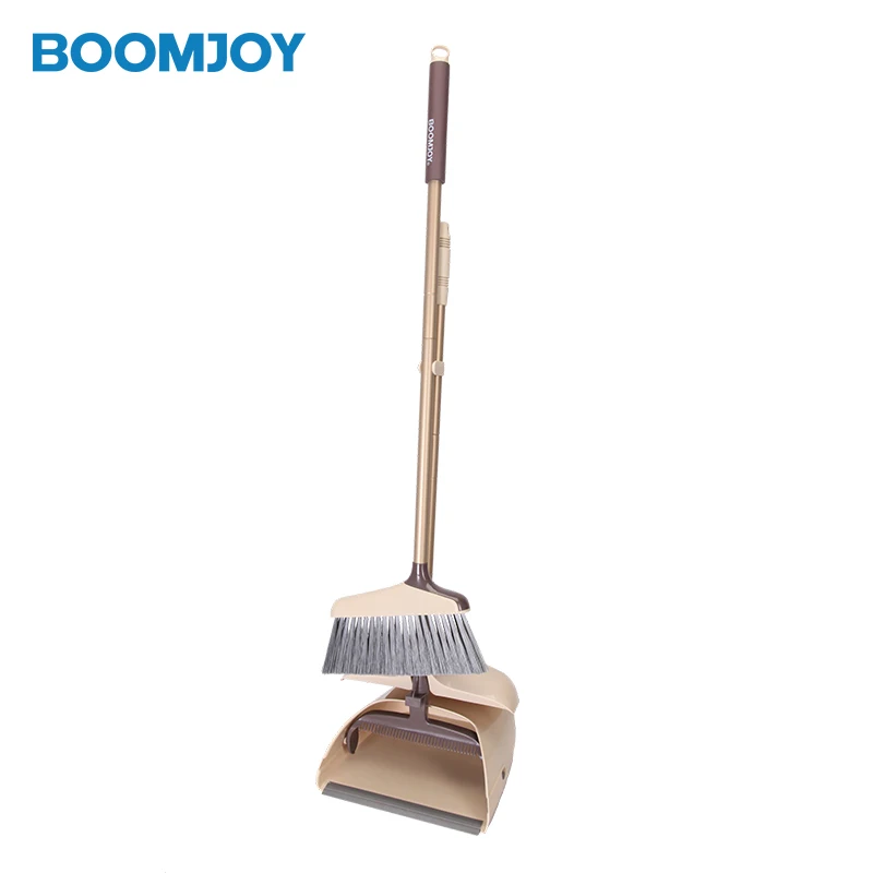 Dust Pan and Broom Set Cleans Broom and Dustpan Set Upright Stand Up Dustpan