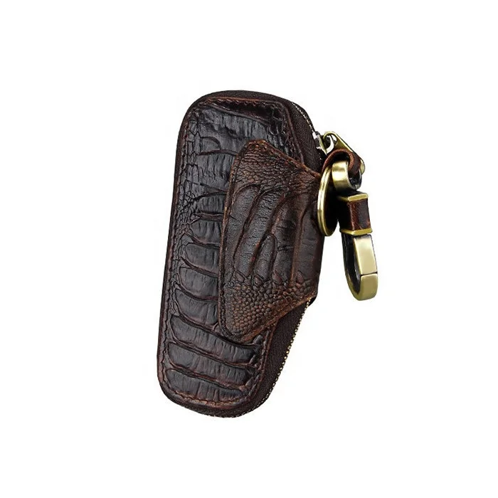 WESTONETEK Unisex Premium Leather Car Key Holder Bag
