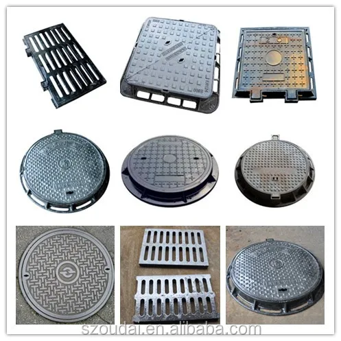 china manufactory ductile Custom logo 400*600mm manhole grating plastic trench sewer cover