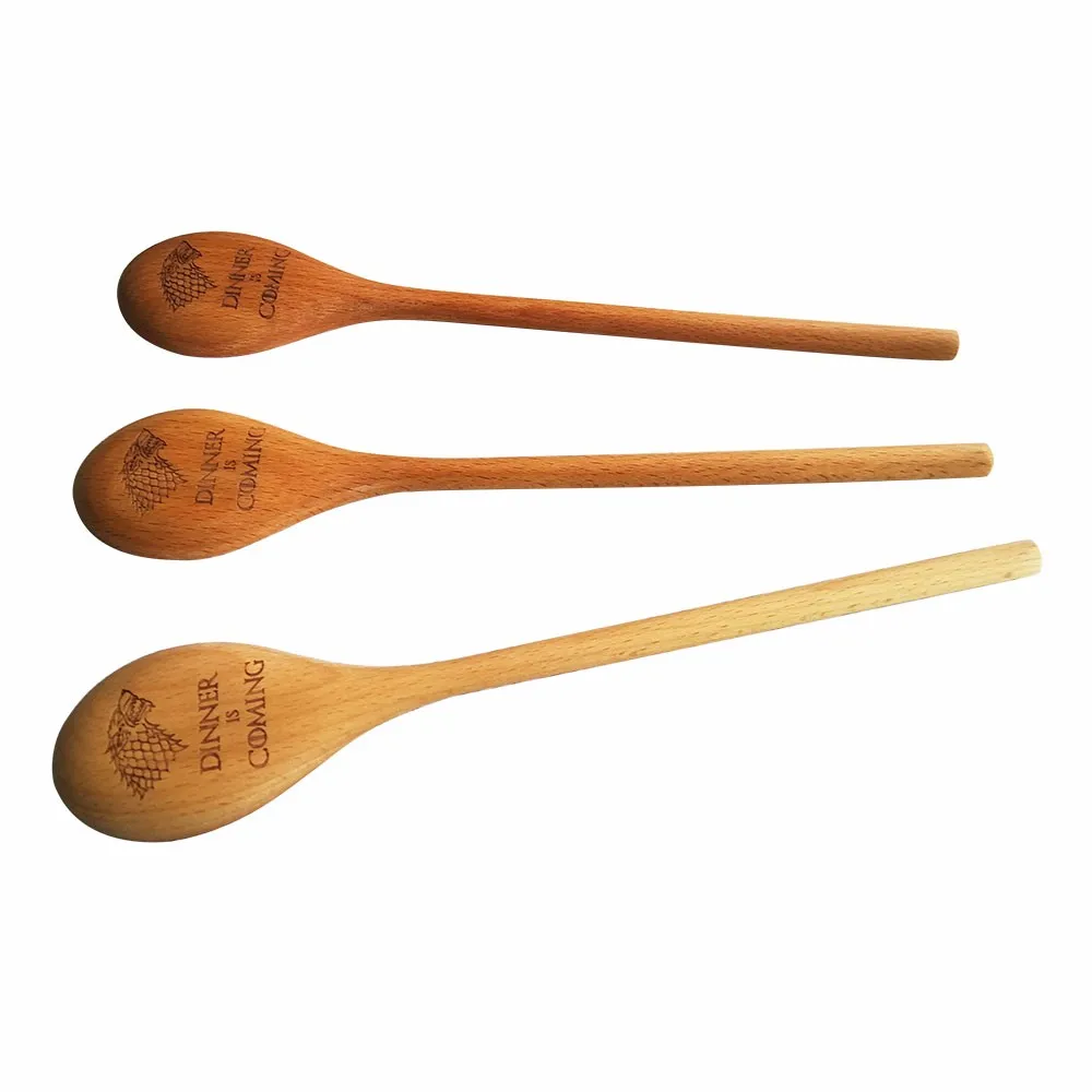 New Style Safety Handmade Kitchen Tools Wooden Spoon Handmade Wooden Serving Spoons