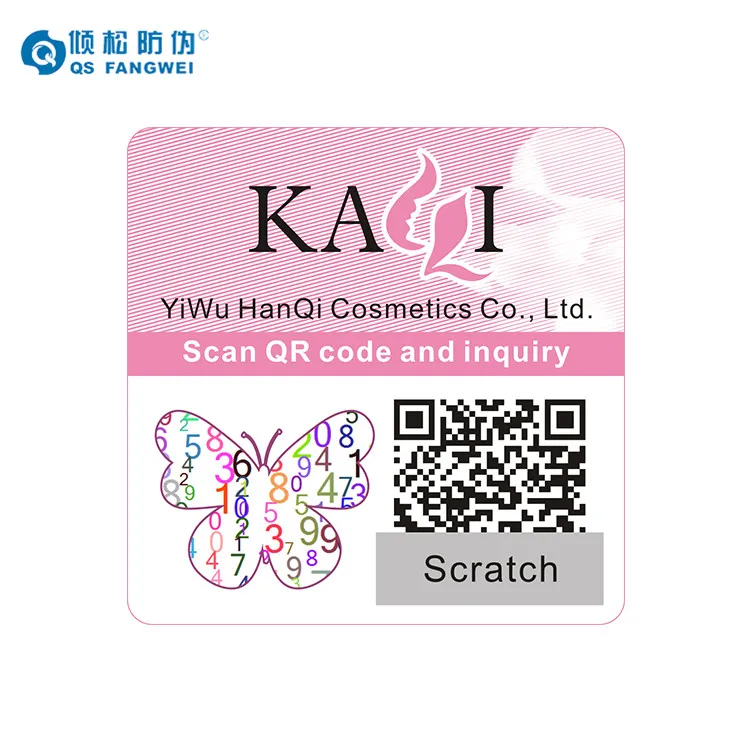 Пользовательские анти наклейки-подделки для Кении безопасности qr код клей стикер наклейка