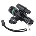 Hot Sale Zoom CREE LED Flashlight Torch Tactical Red Dot Laser Sight Adjustable Scope Mount Ring