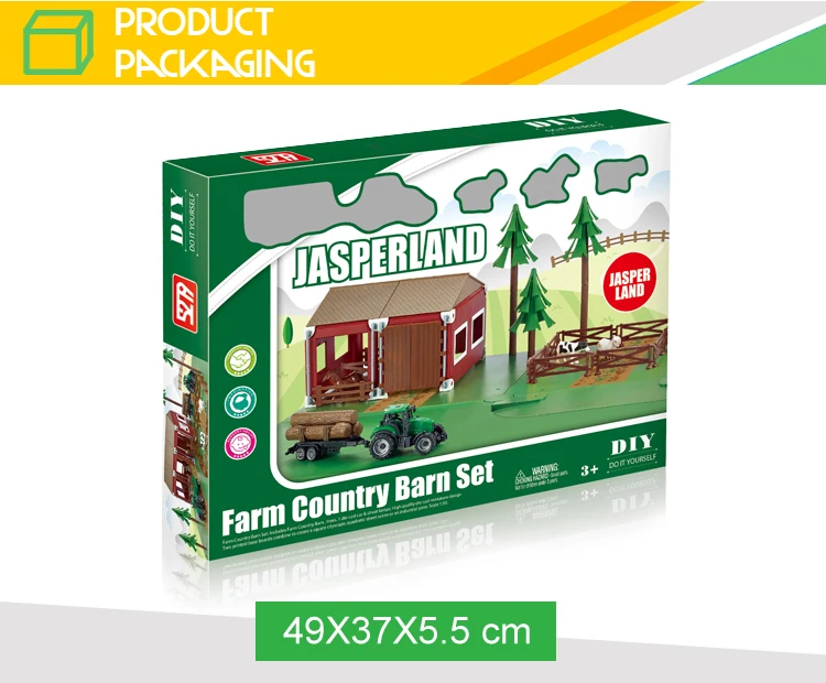 DIY Miniature House Play Plastic Animals Farm Set Toys for Kids