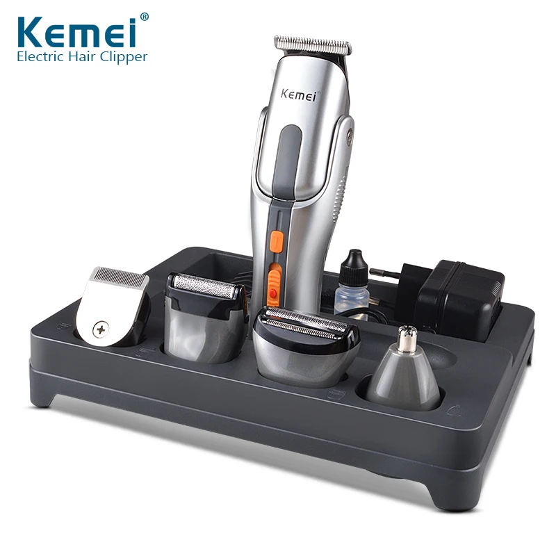 Kemei KM-680A оптовая продажа 8 в 1 Набор для ухода за волосами для парикмахерской мужской перезаряжаемый триммер для волос, китайский перезаряжаемый