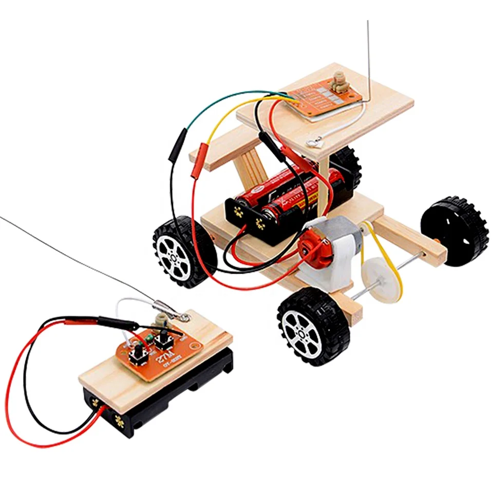 DIY Disc Wheel Tire Remote Control Car Model Buliding Kit Science Experiment