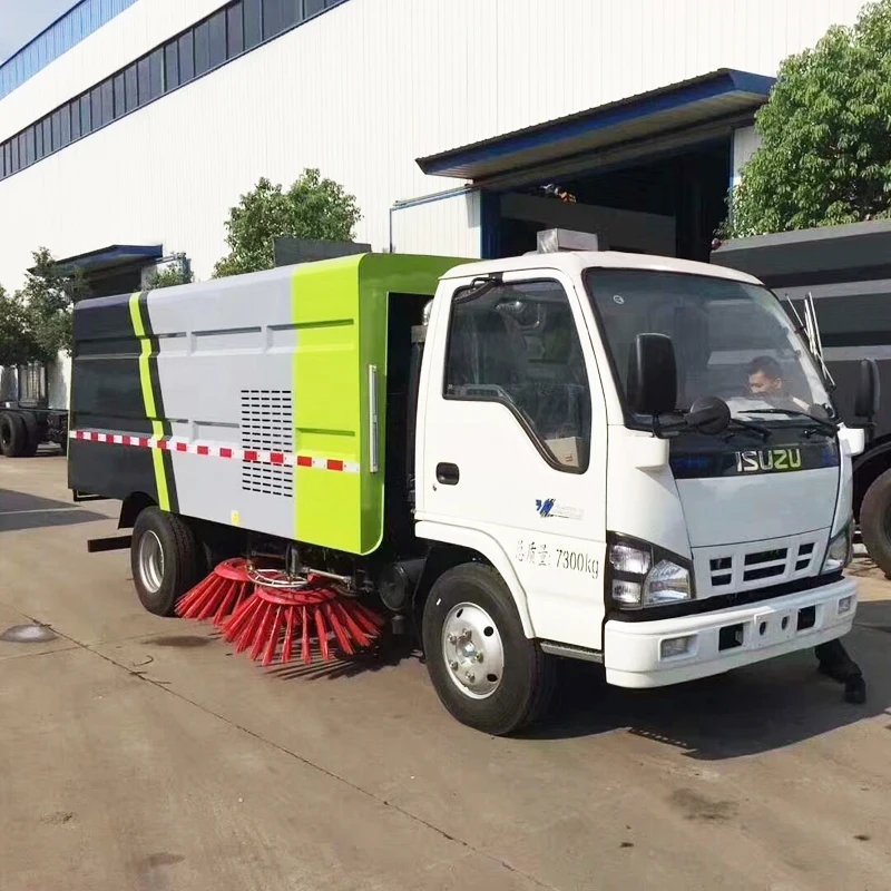 Электрические муниципальные транспортные средства, Вакуумная очистка, 4x2 шасси, 2-осевая уборочная машина Dongfeng