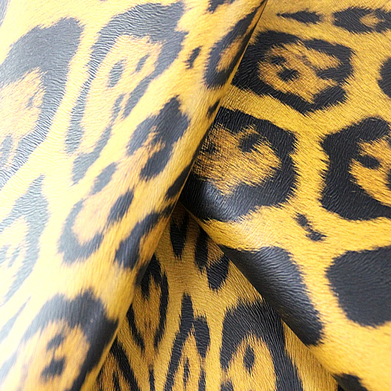 Fashionable Leopard Print Garment Leather