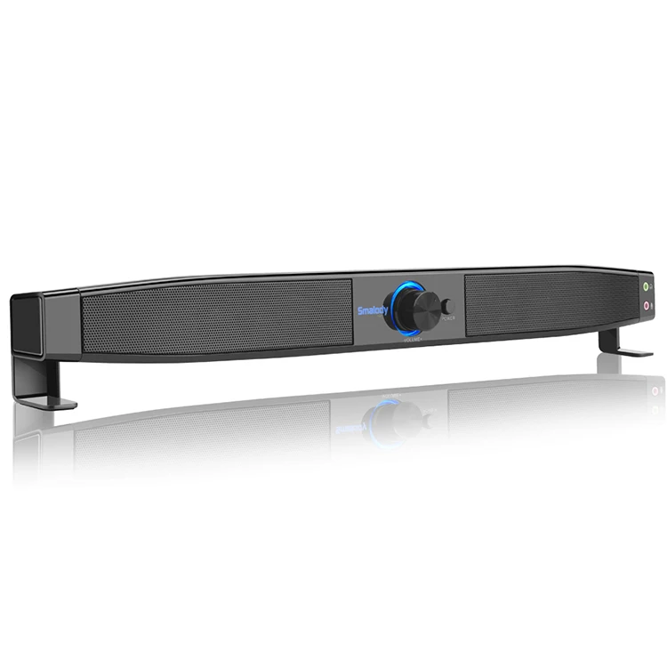 OEM Portable USB Mini Multimedia Speaker Stereo Computer Tablet Soundbar with Headphone Mic Jack for CE FCC ROHS