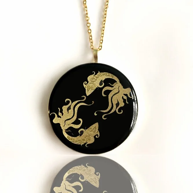 Kalung Zodiak Emas 24k Pisces - Buy 