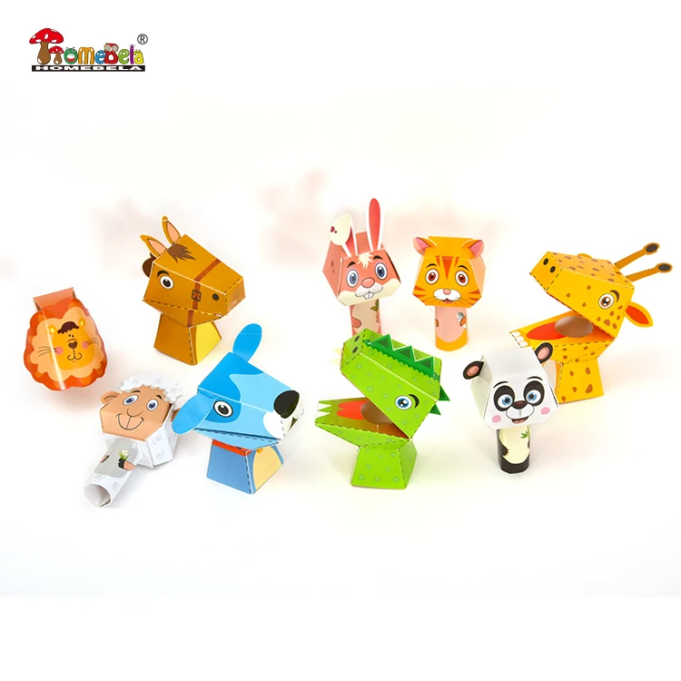 Custom Making Mini Animal Paper Finger Puppets