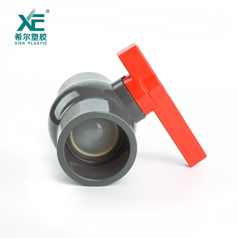 1/2-4 inch 90mm best selling red handle pvc compact water ball valve