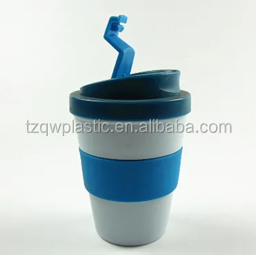 Многоразовая цветная силиконовая пластиковая кофейная кружка 8 унций