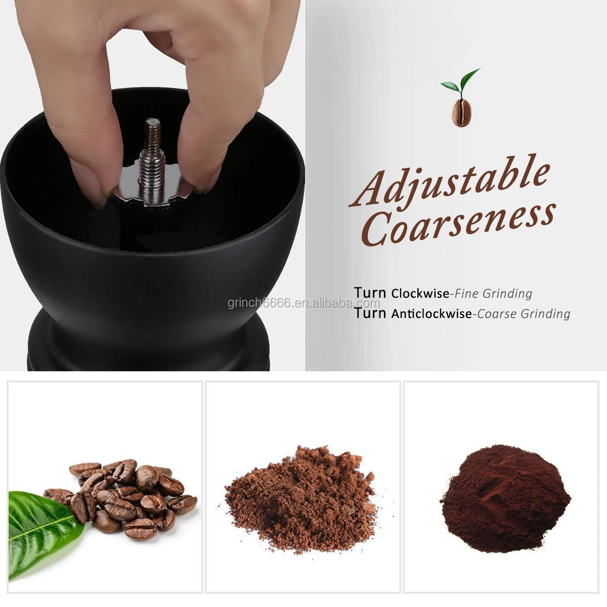 HOT Manual Coffee Grinder With Storage Jar Soft Brush Conical Ceramic Burr  Quiet And Portable - Buy HOT Manual Coffee Grinder With Storage Jar Soft  Brush Conical Ceramic Burr Quiet And Portable