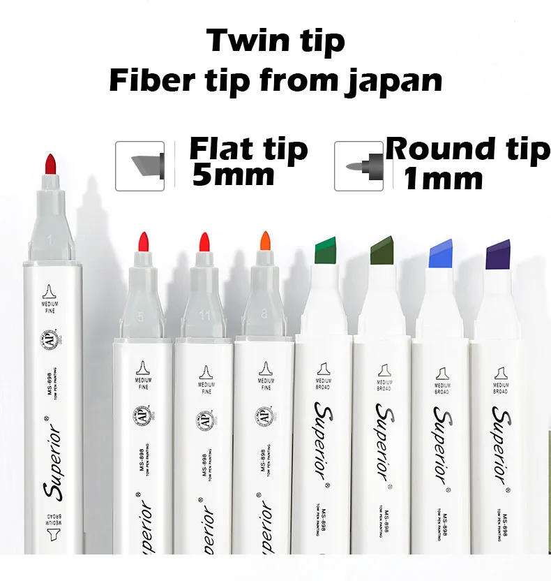 Shuttle Art Dual Tip Brush Pens Art Markers, 96 Colors Fine and